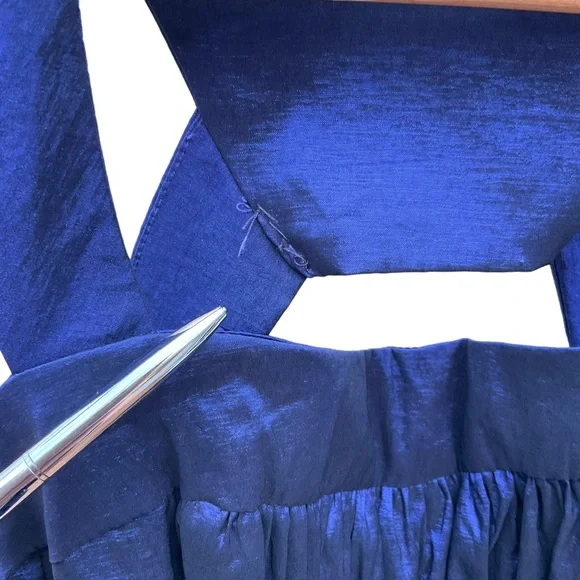 Jessica McClintock Iridescent Body-Con Mini Dress Purple Blue Cocktail F… - Picture 16 of 16